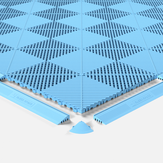 Gulf Blue – UltraEdge Ramp (Male) | SleekSpace (4-Pack)