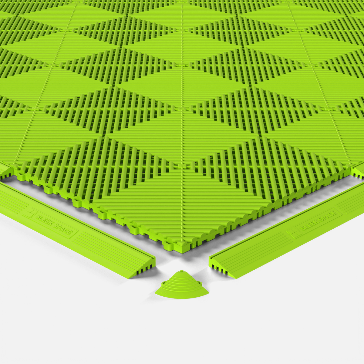 Electric Green – UltraEdge Ramp (Female) | Sleek Space (4-Pack)