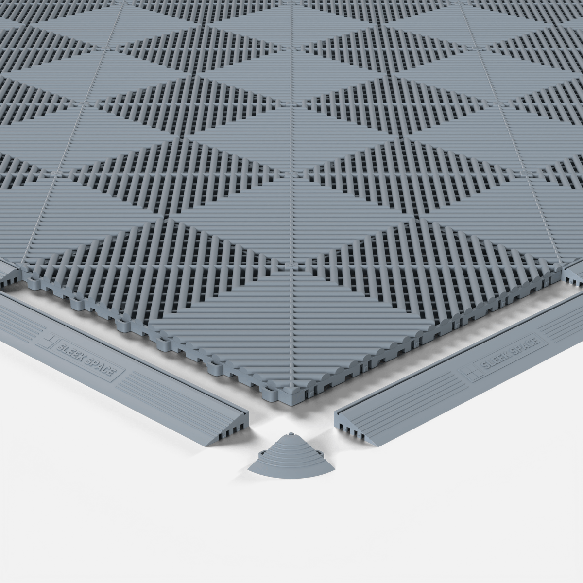 Silver Grey – UltraEdge Ramp (Female) | Sleek Space (4-Pack)
