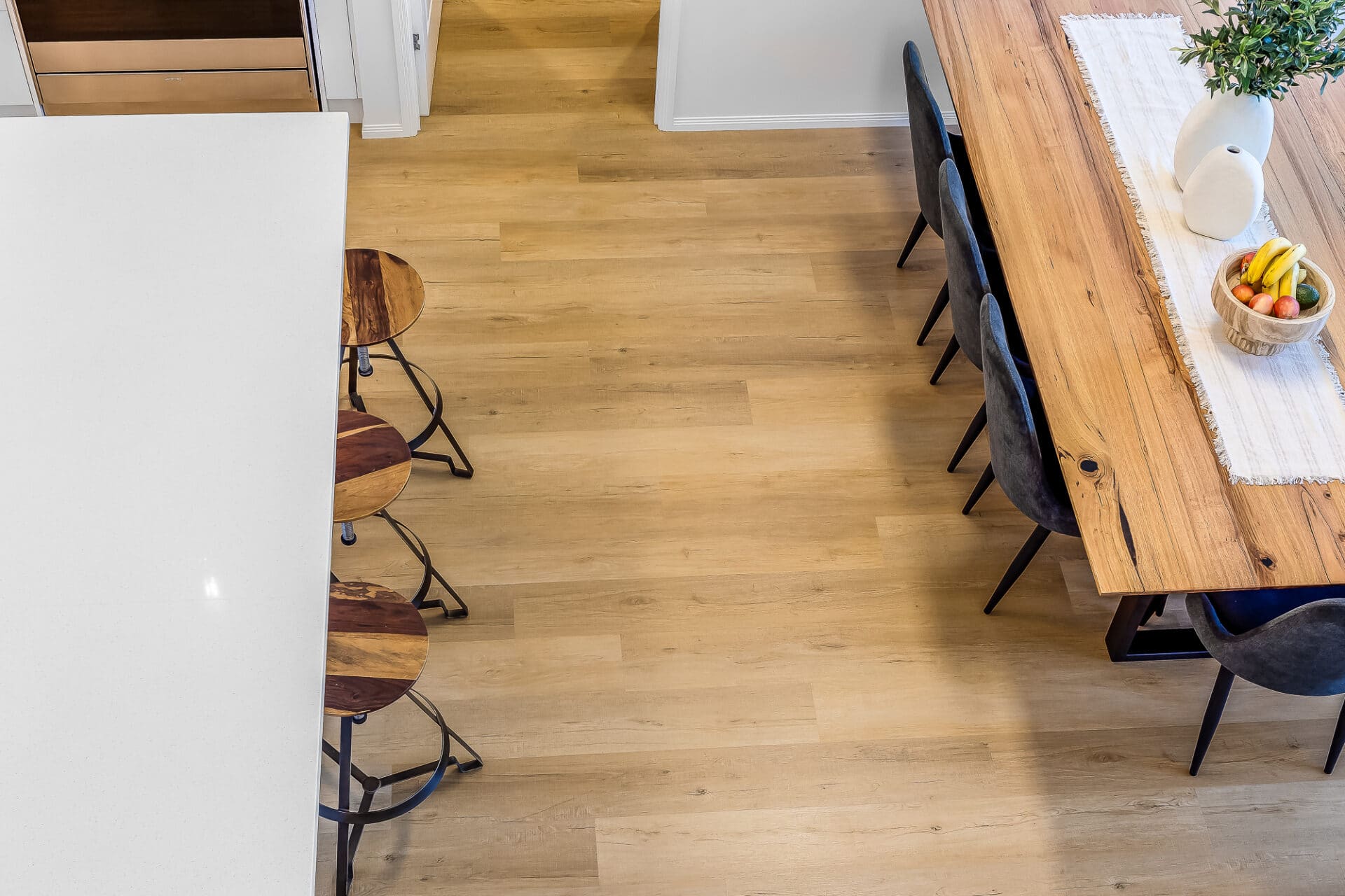 Spotted Gum 8mm Hybrid in a north Brisbane dining room