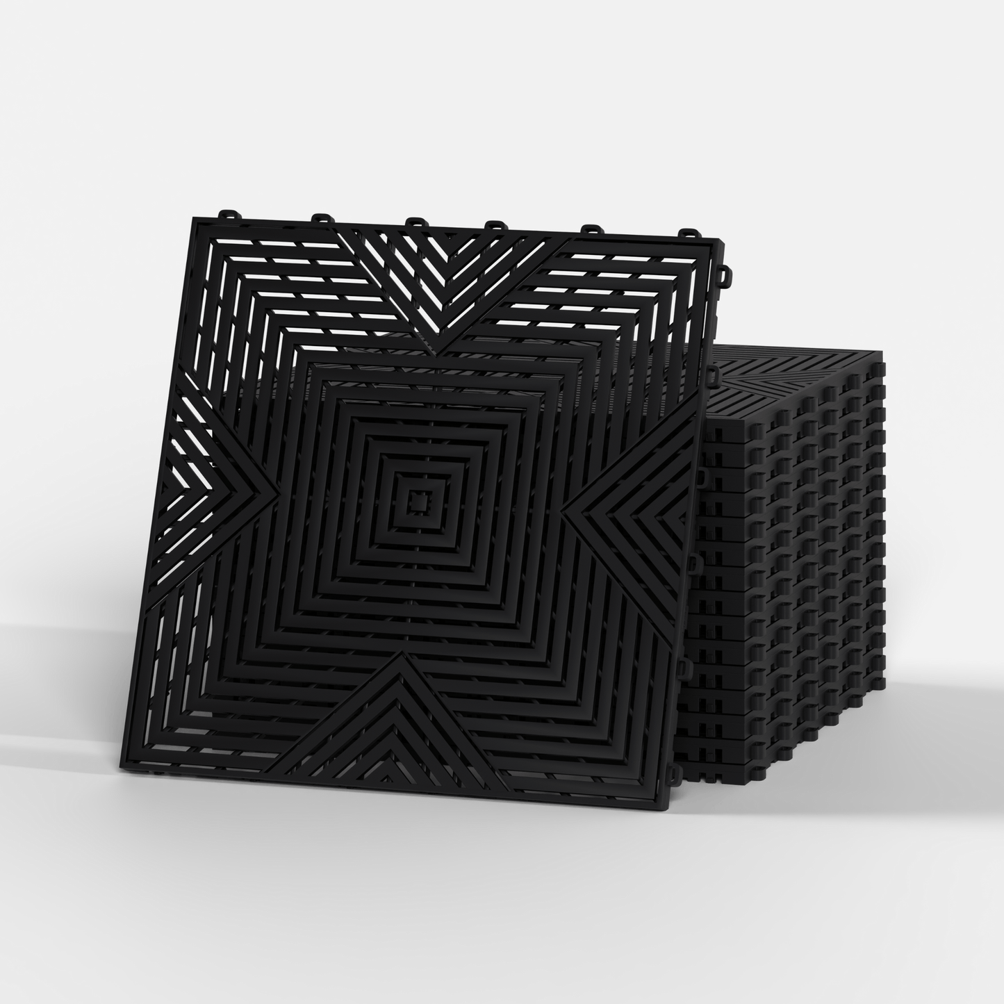 Jet Black ULTRACORE Garage Floor Tile (16-Pack)