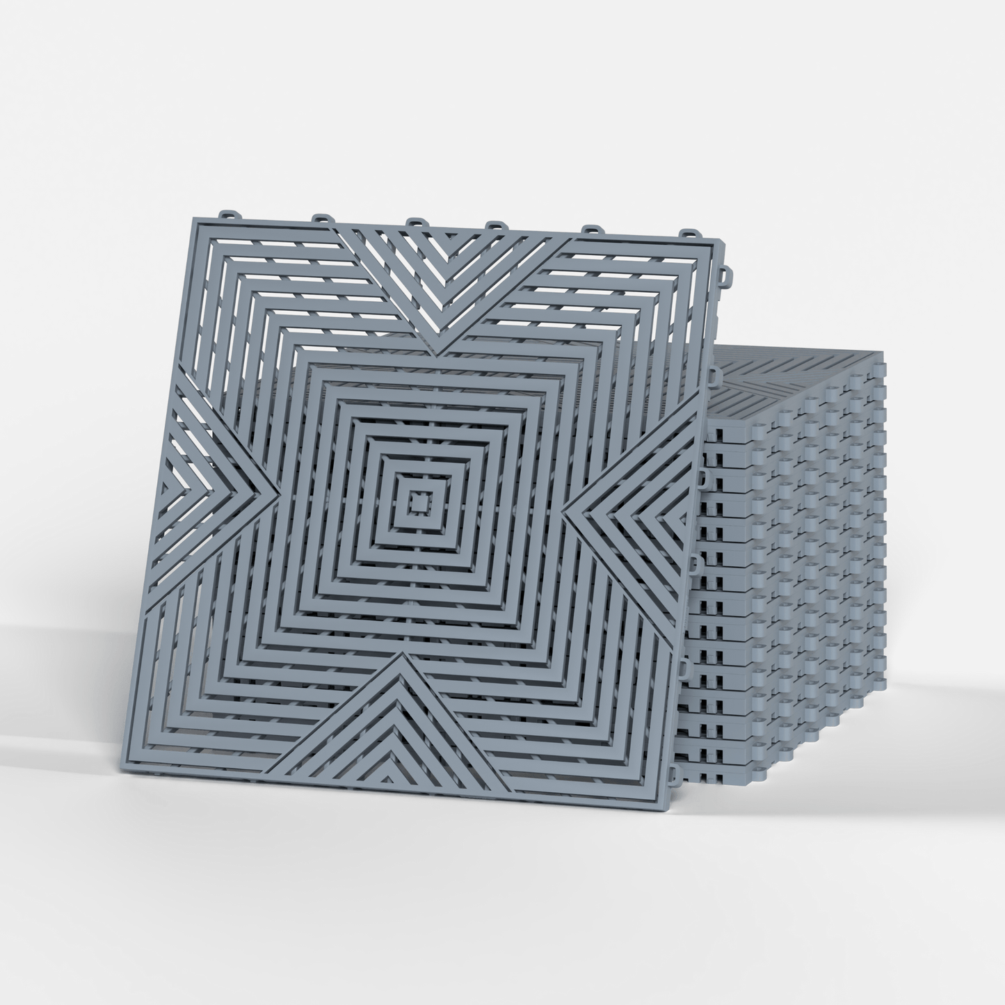Silver Grey ULTRACORE Garage Floor Tile (16-Pack)