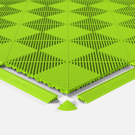 Electric Green – UltraEdge Ramp (Male) | SleekSpace (4-Pack)