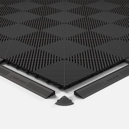 Jet Black – UltraEdge Corner | SleekSpace (4-Pack)