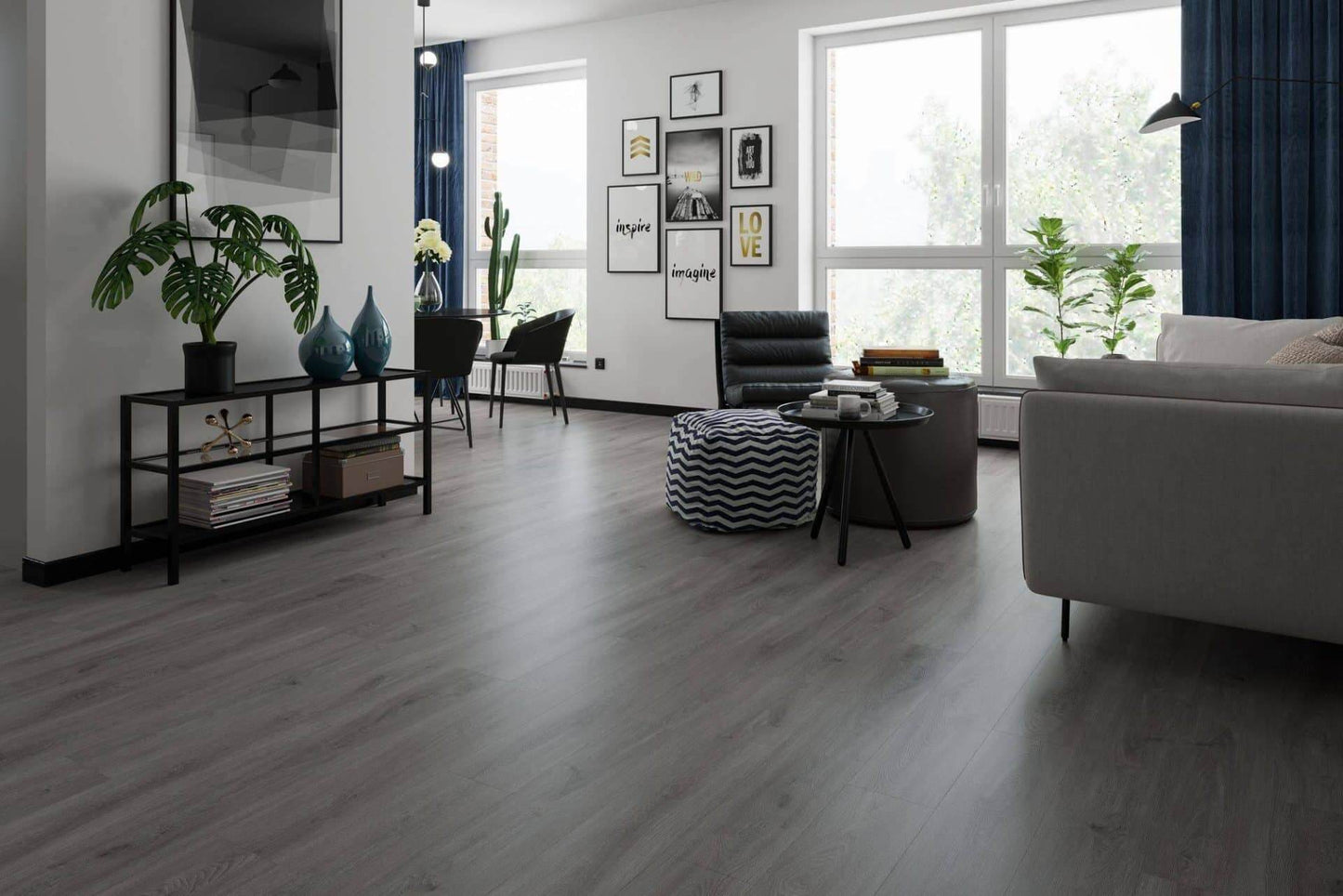 Dark Grey – 6mm Hybrid Flooring | Homely Flooring
