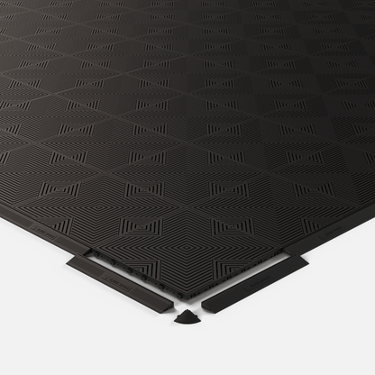 Jet Black ULTRACORE Garage Floor Tile (16-Pack)