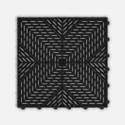 Jet Black ULTRACORE Garage Floor Tile (16-Pack)