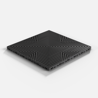 Jet Black ULTRACORE Garage Floor Tile (16-Pack)