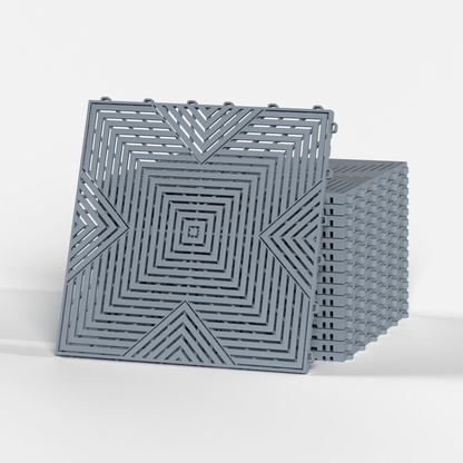 Silver Grey ULTRACORE Garage Floor Tile (16-Pack)