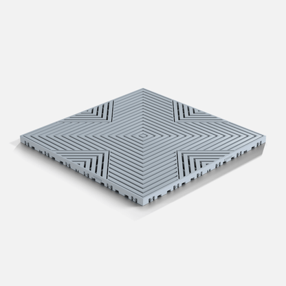 Silver Grey ULTRACORE Garage Floor Tile (16-Pack)