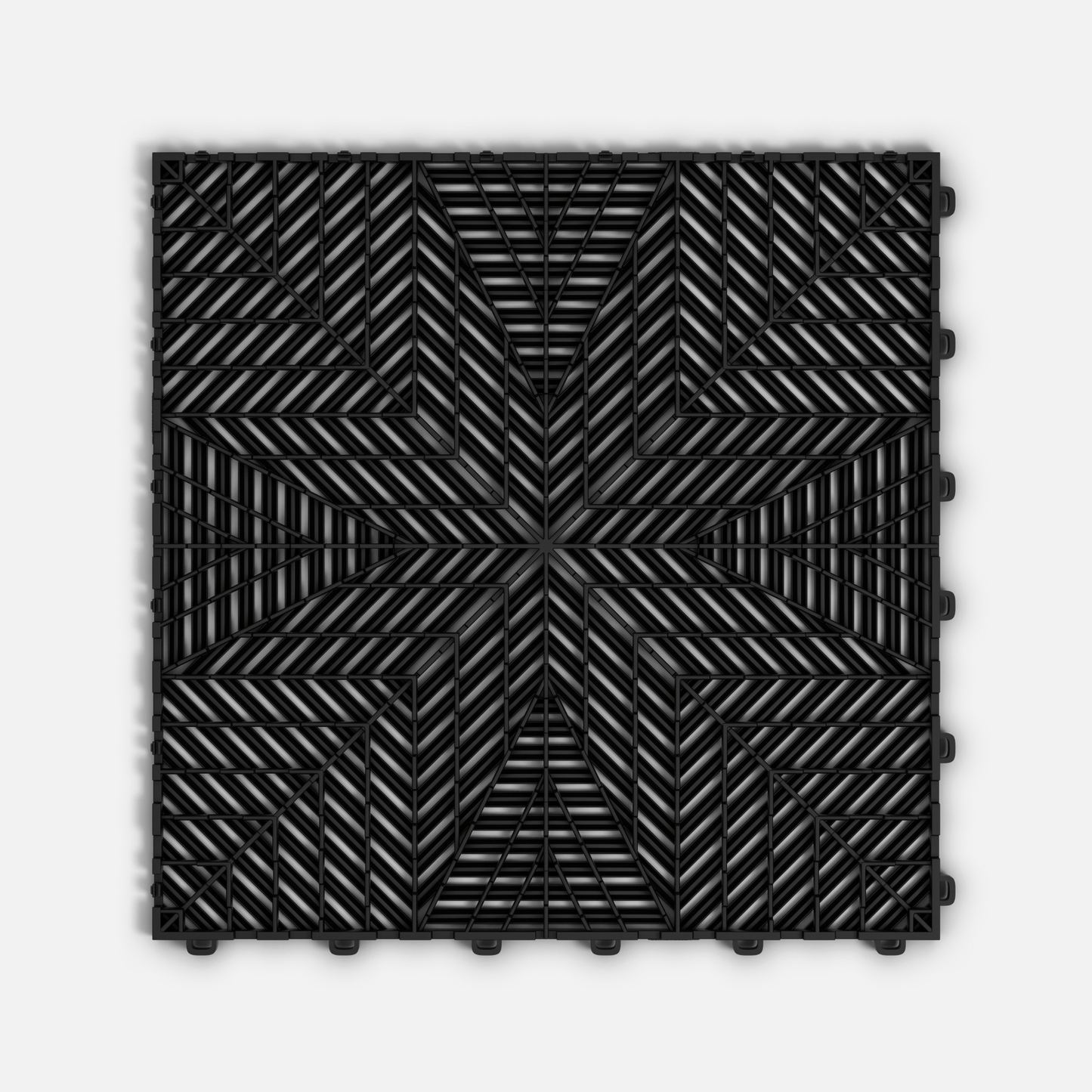 Jet Black ULTRAFLUX Garage Floor Tile (16-Pack)