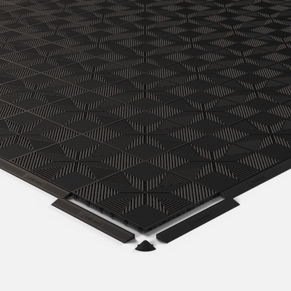 Jet Black ULTRAFLUX Garage Floor Tile (16-Pack)