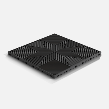 Jet Black ULTRAFLUX Garage Floor Tile (16-Pack)