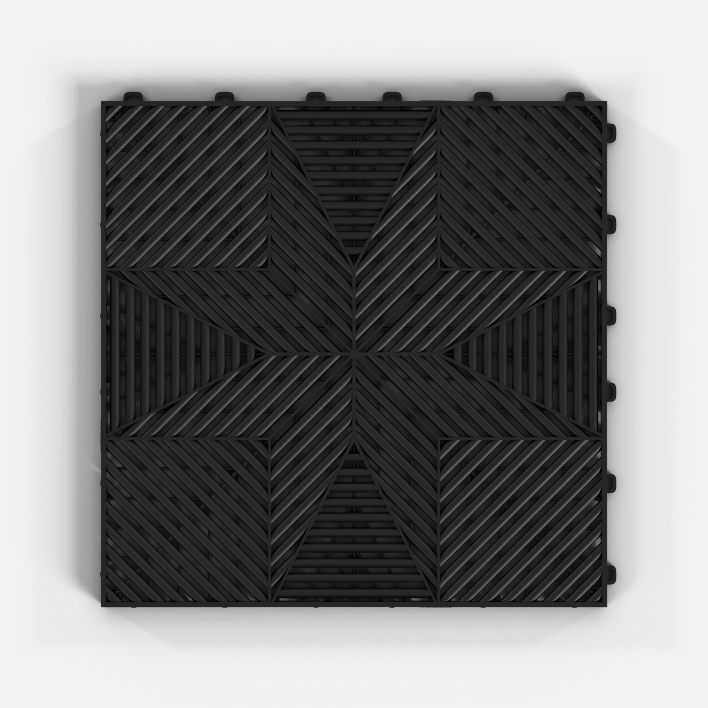 Jet Black ULTRAFLUX Garage Floor Tile (16-Pack)