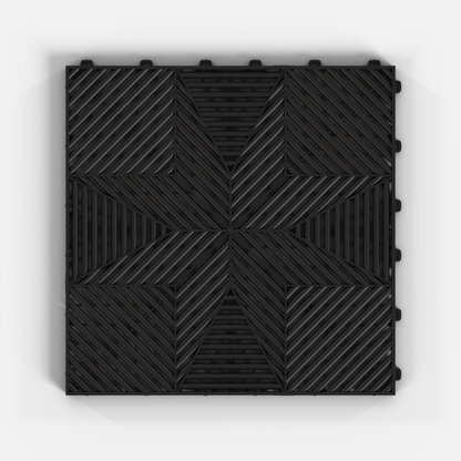 Jet Black ULTRAFLUX Garage Floor Tile (16-Pack)