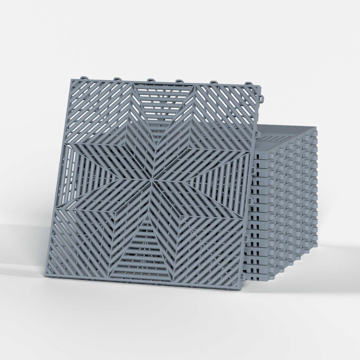 Silver Grey ULTRAFLUX Garage Floor Tile (16-Pack)